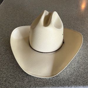 Wrangler Western hat by Joe Bean made in Texas White Size 7